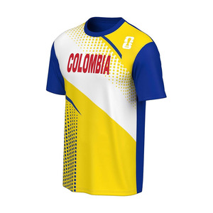 Camiseta de Fútbol para Hombre, Manga Corta, Logotipo Estampado en la Parte Delantera, Secado Rápido, Transpirable, Pantalones Cortos Deportivos Casuales, Servicio OEM, Personalizada, 100% Poliéster - Product Image 5