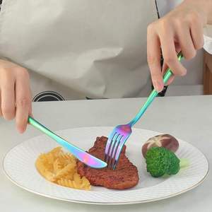 Ensemble de couverts de camping en acier inoxydable durable de qualité supérieure, 4 pièces, poli miroir, portable, fourchette, cuillère, couteau, voyage, extérieur, PHC - Product Image 5