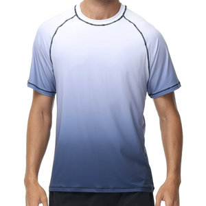 Men Short Sleeve Rash Guard Compression Gym Shirt Breathable Quick Dry Athletic Sportswear Custom - Product Image 4