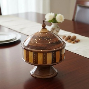 Traditional Style Wooden Butter Dish Stand Multi Purpose <b>Storage</b> And Serving Container For Kitchen Dining Use - Product Image 5