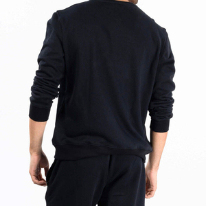 เสื้อสเวตเชิ้ตคอกลมสีดำสำหรับผู้ชาย ลดราคาพิเศษ ผ้าฝ้ายถัก 100% ทรงปกติ สีพื้น สไตล์ลำลอง ใส่สบาย เหมาะกับฤดูใบไม้ร่วง - Product Image 3