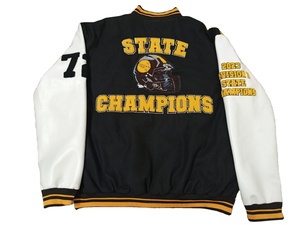 <b>Men's</b> Casual Winter Varsity <b>Jacket</b> with Turn-Down Collar Puffer Woolen Fabric <b>Pullover</b> Closure Button OEM Service - Product Image 2