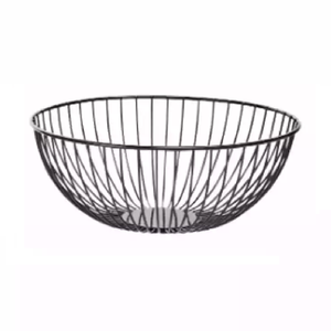 With Black Finished Modern Wire Mesh Eco Friendly Durable Iron Round Portable <b>Storage</b> Basket <b>Fruit</b> Rack Kitchen Organizer Use - Product Image 5
