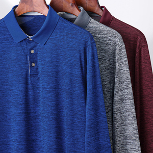 <b>Mens</b> <b>Long</b> <b>Sleeve</b> <b>Polo</b> <b>Shirt</b> Polyester Blend Performance Top Comfortable Breathable Athletic Wear For Active Lifestyle <b>polo</b> <b>Shirt</b> - Product Image 5
