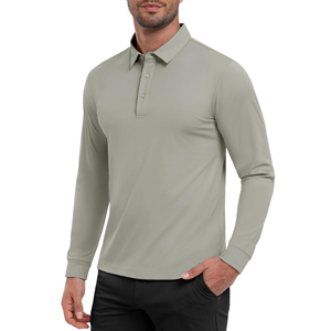 <b>Mens</b> <b>Long</b> <b>Sleeve</b> <b>Polo</b> <b>Shirt</b> Soft Fabric Classic Fit Breathable Material Comfortable Daily Wear Top <b>Long</b> <b>Sleeve</b> <b>Polo</b> <b>Shirts</b> - Product Image 3