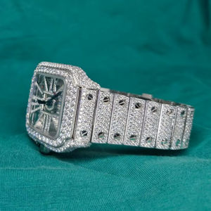 Luxury <b>Automatic</b> Men's Women's Iced Moissanite Watch VVS Sapphire Glass Waterproof Case Stainless Steel Alarm Diver USA Uk Buy - Product Image 1