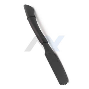 Rasoir professionnel japonais en acier inoxydable avec manche droit et poignée en silicone noir pour rasage corporel et bikini – Vente en gros pour salons - Product Image 4