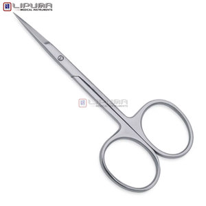 Tijeras Curvas de Belleza con Mango de Plástico, Acero Inoxidable, Punta Fina, Mango Largo para Uñas Gruesas, Corte Preciso, Hoja Afilada - Product Image 6