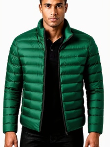 <b>Men</b> Casual Puffer Jacket Winter Warm Quilted Hooded Outdoor Padded Jacket - Product Image 1