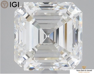 Diamant de laboratoire CVD taille Asscher 2,00 carats, couleur F, clarté VS1, avec certificat IGI, pour centre de bague de promesse - Product Image 1