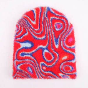Gorro de Punto Personalizado con Estampado Animal de Mohair Sintético, Gorro de Punto con Estampado de Leopardo y Cebra, Gorro de Invierno Unisex para Uso Diario, Venta al por Mayor - Product Image 3