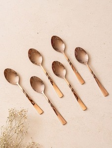 Juego de Cucharas de Té Minimalistas de Cobre, Acabado Espejo, Resistentes al Óxido, para Bodas y Eventos - Product Image 3