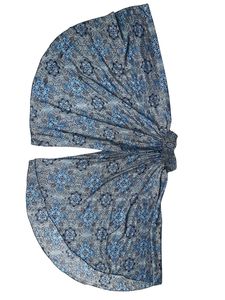 Conjunto de Dos Piezas de Verano para Mujer, Estilo Bohemio, Manga Tres Cuartos, Cuello en V, Detalle Recortado, Estampado Floral, Corte Holgado, 100% Seda - Product Image 4