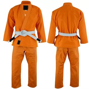Custom <b>Orange</b> BJJ Gi Uniform Brazilian Jiu Jitsu Kimono Martial Arts Training Suit OEM Judo Gi Manufacturer 100% Cotton Front - Product Image 5