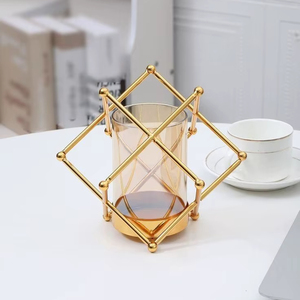 Elegant Nordic Metal Candle Holder For Minimalist Living Room Dining <b>Table</b> Centerpiece Modern Home Decoration - Product Image 1