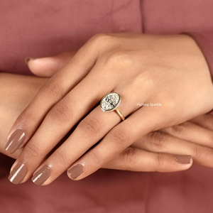 Anillo de Compromiso de Moissanita con Corte Ovalado, Chapado en Oro de 18K, Engaste de Garras, Chapado en Rodio, Plata de Ley 925, Joyería Romántica para Mujer - Product Image 5