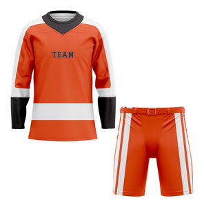 Uniforme de Hockey sobre Hielo para Hombre, Jersey de Manga Larga con Cuello en V y Pantalones Cortos con Cinturón, Impresión Sublimada, Absorbe la Humedad, Corte Atlético - Product Image 4