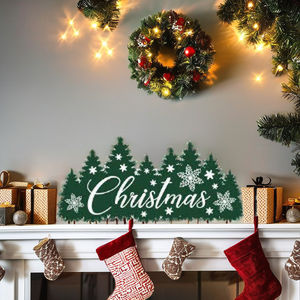 Factory Wholesale Christmas Decoration Traditional Style Iron <b>Logo</b> <b>Wall</b> Art Waterproof Handicraft Personalized - Product Image 1