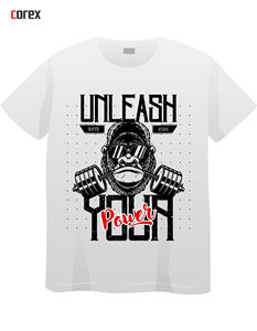 เสื้อยืดพิมพ์ลาย DTF สีดำแบบสั่งทำพิเศษ ทรงปกติ สำหรับผู้ชายและผู้หญิง ดีไซน์ใหม่ โลโก้สั่งทำด้านหน้า แห้งเร็ว - Product Image 4