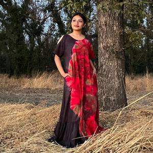 Women's Plus Size Tie Dye <b>Kaftan</b> Dresses Boho Abaya Beach Cover <b>Summer</b> Caftan with Straight Silhouette Hand Tie Dye Swimwear - Product Image 3
