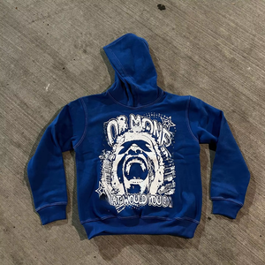 Sweat à capuche surdimensionné vintage en coton 400 GSM, imprimé sur mesure, style streetwear, effet délavé à l'acide, coupe courte, pour homme - Product Image 3