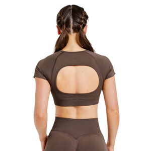 Top Deportivo Corto sin Costuras para Mujer, Transpirable, Elástico, para Yoga, Ejercicio, Gimnasio, Entrenamiento, Ropa Deportiva Cómoda y de Alto Rendimiento - Product Image 4