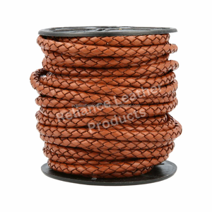 5mm Antique Dark Brown Matt Bolo Braided <b>Leather</b> Cord 4mm Premium <b>Leather</b> <b>String</b> for Bracelets & Charm Accessories - Product Image 4