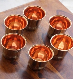 Bulk Copper Glass Tumbler Supplier Ayurvedic Drinking Water Cup Export Metal <b>Drinkware</b> Manufacturer India - Product Image 6