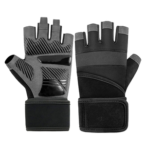 Guantes de Ejercicio Ligeros y Ajustables con Correa para la Muñeca, Medios Dedos Descubiertos, de Secado Rápido y Antideslizantes para Levantamiento de Pesas en Casa o Gimnasio - Product Image 1