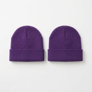 Bonnet d'hiver en acrylique de haute qualité, style décontracté, avec revers, tricoté, vente en gros OEM - Product Image 5