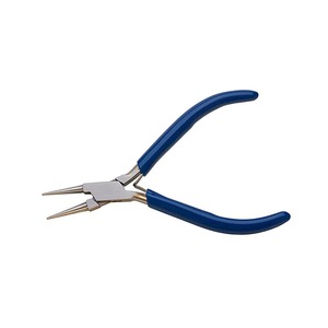 Pince à bec effilé mini portable de 4,5 pouces (120 mm) pour polissage fin, avec poignée en acier au carbone trempé rouge, dentelée, personnalisable OEM - Product Image 4