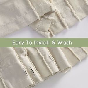 Moderna Tenda Doccia 72x72 Pollici Trapuntata a Righe in Seersucker - Product Image 3