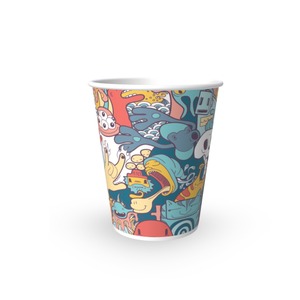 Gobelet en papier jetable personnalisé de 12 oz à paroi simple, de qualité alimentaire, recyclable, avec revêtement PE pour les plats à emporter - Product Image 2