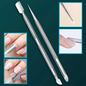 6Pcs Reusable Stainless Steel Manicure <b>Nail</b> <b>Tool</b> Set with Dual-End Double Head Cuticle Pusher Remover Kit & Storage Case - Product Image 6