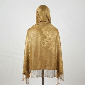 Bufanda de Pashmina con Jacquard de Peonías de Lujo para Mujer, Hiyab de Otoño de Alta Calidad, Estilo Étnico, Chal con Borlas, Suave y Transpirable, Cobertura para la Cabeza Premium - Product Image 2
