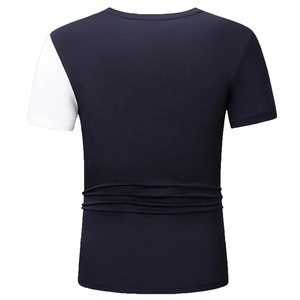 Camiseta de cuello redondo para hombre, prenda de vestir, de manga corta y cuello redondo, de alta calidad, con logotipo personalizado, 100% algodón, OEM - Product Image 3