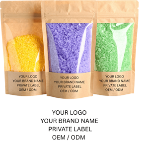 Mezcla de sales de baño herbales para rejuvenecimiento de la piel, baño aromático relajante, proveedor a granel, etiqueta privada, etiqueta blanca para marcas de lujo - Product Image 1