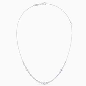 Collar de tenis de diamantes cultivados en laboratorio con certificación IGI de oro blanco de 10K para mujer, corte brillante, 1.66 CTW, chapado en rodio, estilo de lujo, joyería fina - Product Image 4