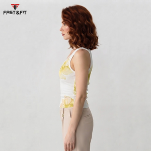 High Quality Knitted Workout Fitness <b>with</b> <b>Strapless</b> Quick Dry Breathable Women Sleeveless Tank <b>Top</b> - Product Image 3