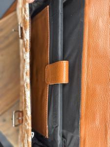 Bolso Bandolera de Cuero con Pelo Natural Hecho a Mano, Unisex, para Portátil, de Piel Genuina de Vacuno, Estilo Satchel, Proveedor de Fábrica LHLB-0015 - Product Image 5