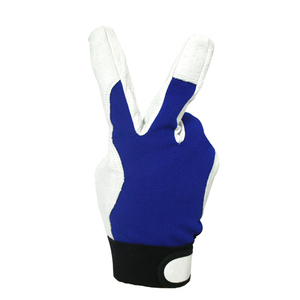 <b>Blue</b> White Half Finger Racing Gloves With Non Slip PU <b>Material</b> For Outdoor Riding Unisex Hook And Loop Closure - Product Image 1