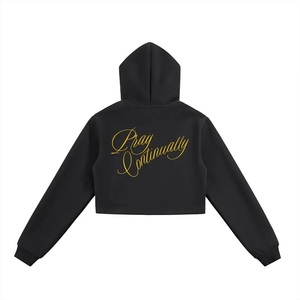 Veste à capuche streetwear pour femme, sweat-shirt vintage en mélange de coton anthracite - Product Image 1