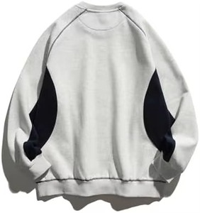Sweat-shirt à col rond pour homme, surdimensionné, en tricot, avec motif de lettres, 100% coton, manches longues, décontracté, pull d'hiver - Product Image 6