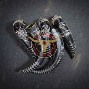 Cuerno Vikingo de Lujo Grabado a Medida, Hecho a Mano con Cuerno Natural de Buey, 500-700ml, Antiderrames, al Mejor Precio - Product Image 5