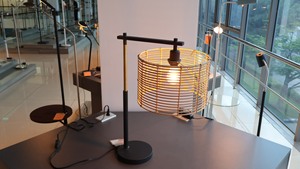 Lampe de table électrique LED en rotin, lampe de bureau moderne, abat-jour en canne, lampe sur pied pour salon, chambre, hôtel - Product Image 3