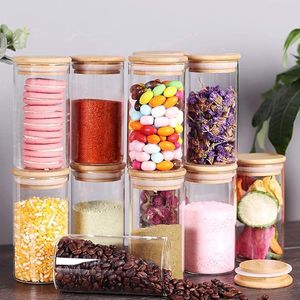 Top Seller 120Ml 150Ml 200Ml 300Ml 950Ml Food Grade Borosilicate Glass <b>Jar</b> With Bamboo Lid - Product Image 1