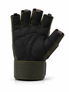 Custom Logo Unisex Leather Fitness Gloves <b>Half</b> Finger Weight Lifting Non <b>Slip</b> Breathable Fasten Closure Gym Training Protect - Product Image 3