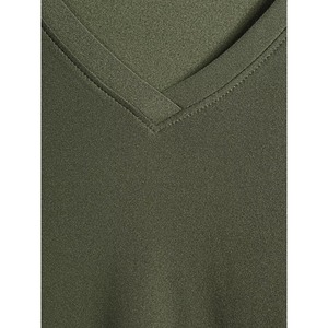 Custom Printed <b>Women</b> <b>V</b> <b>Neck</b> <b>T</b> <b>Shirts</b> Short Sleeve Summer Casual Cotton Breathable Slim Fit Blank Athletic Tee <b>Shirts</b> Wear - Product Image 4