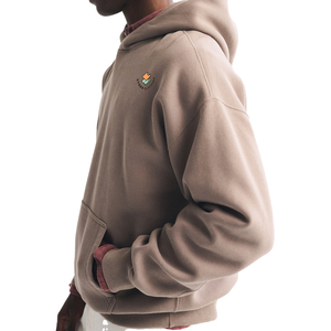 Hoodie en molleton de coton premium épais, coupe ample et décontractée, capuche double couche, poche kangourou, poignets et ourlet côtelés. - Product Image 3
