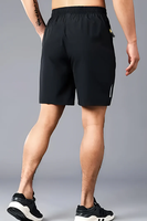 Shorts de sport d'été pour hommes en tissu Oxford tissé, couleur unie, séchage rapide, respirant, décontracté, taille mi-haute, pour la course et le fitness
